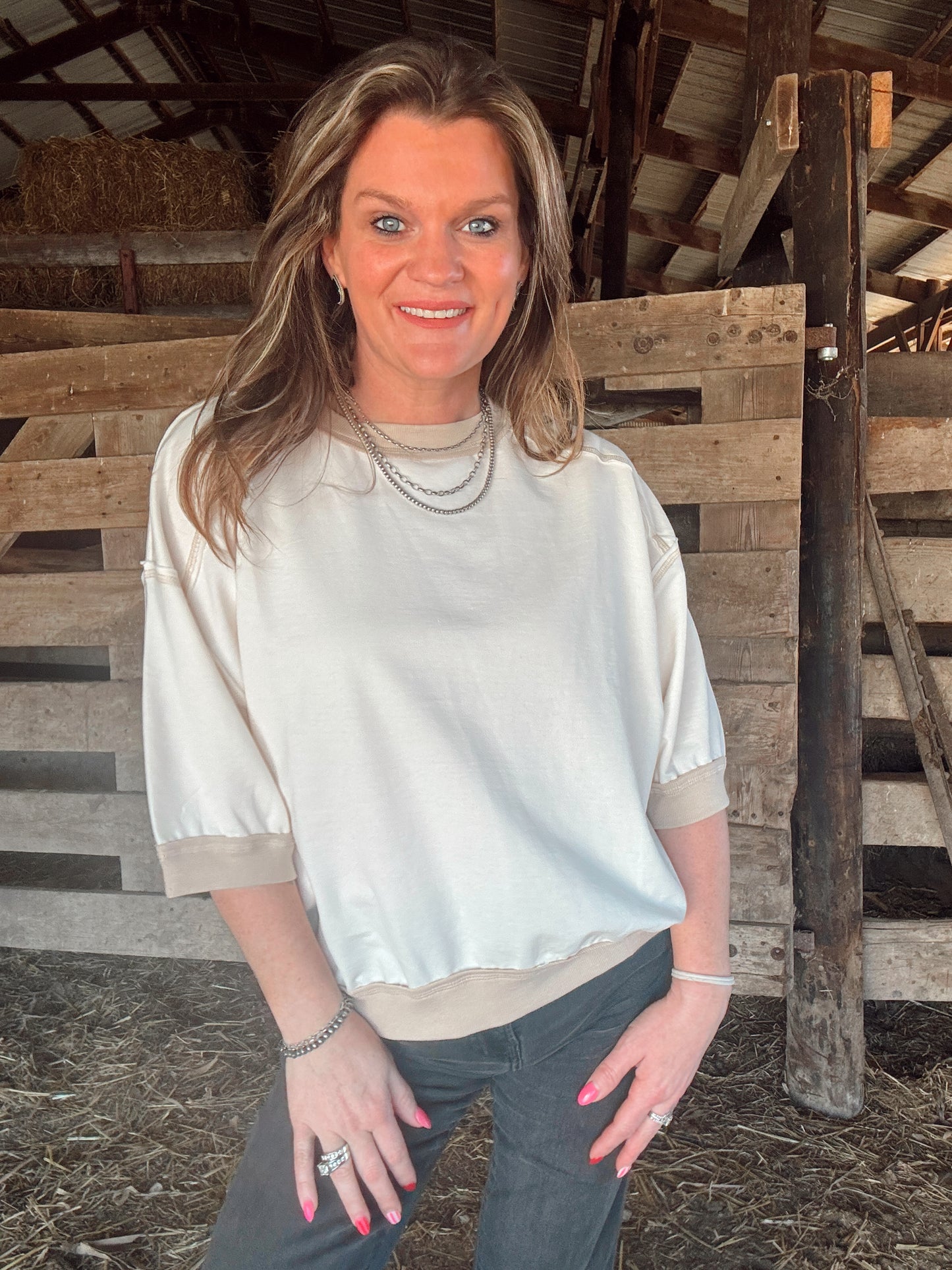 The Kate Raglan- Cream