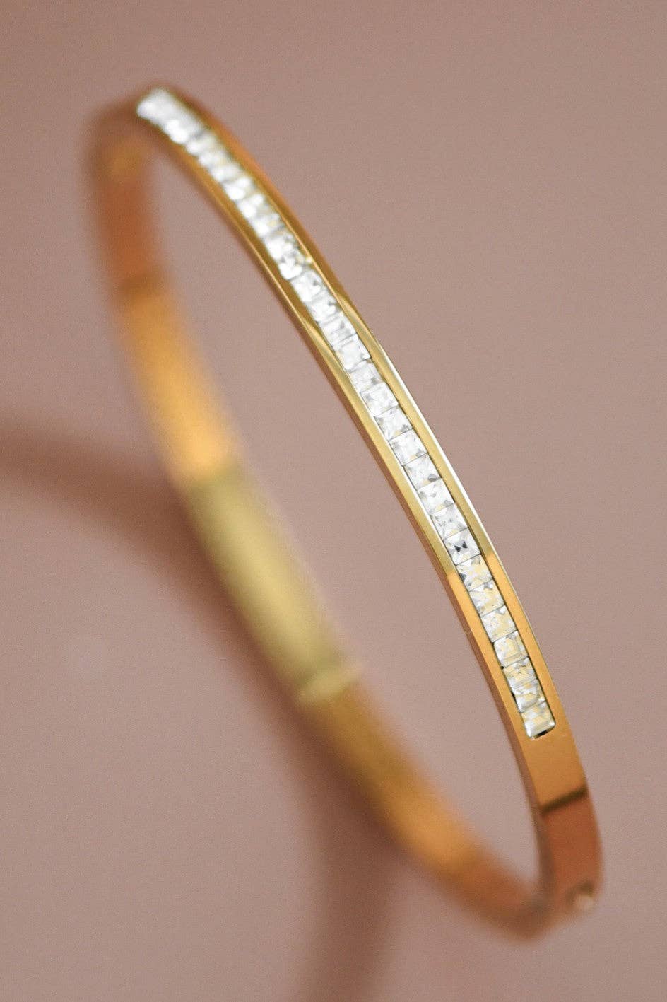 18K Gold Plated Waterproof Stainless Steel Bangle - 7039