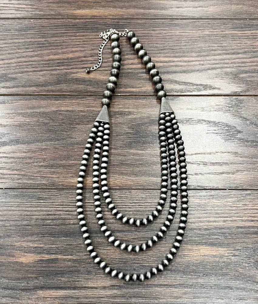 Handmade 30" Navajo Bead Necklace