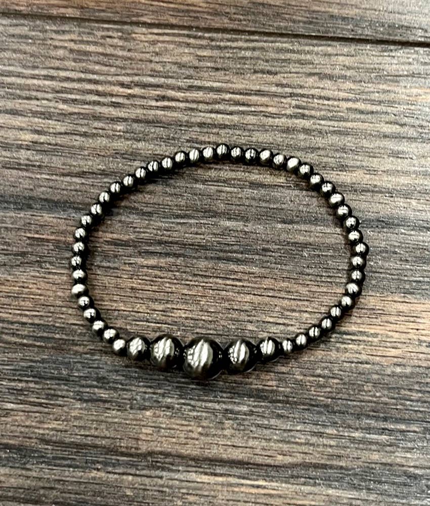 Handmade Polish Navajo Bead Stretch Bracelet