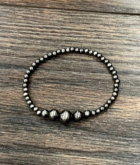 Handmade Polish Navajo Bead Stretch Bracelet