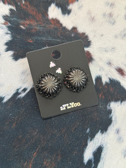 Giddy Up Concho Stud Earrings