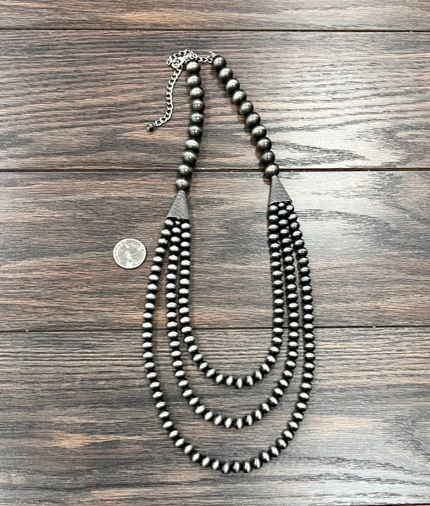 Handmade 30" Navajo Bead Necklace