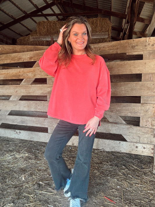 The Brooks Top- Coral