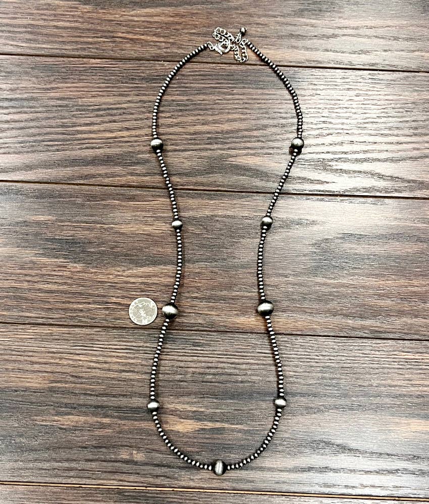 Handmade 34" Navajo Bead Necklace
