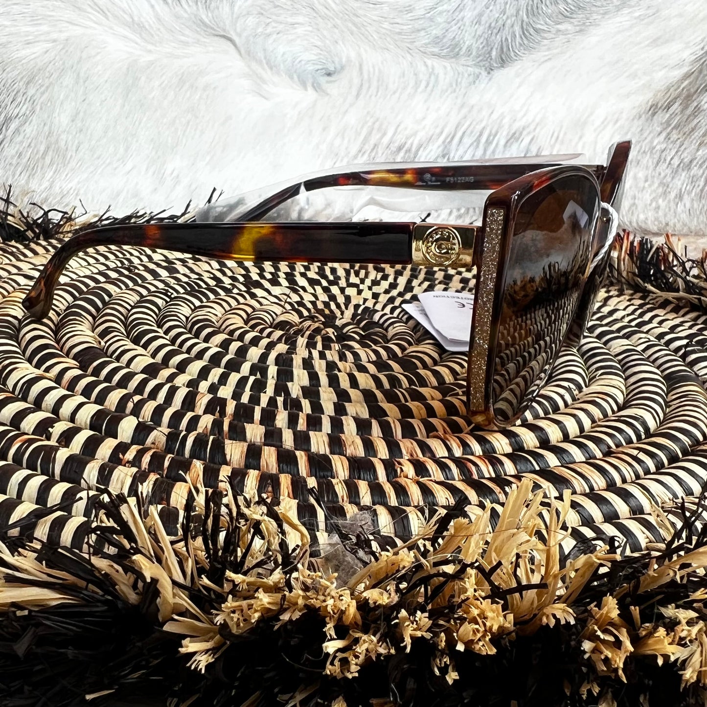 Womens Glitter Detail Sunglasses