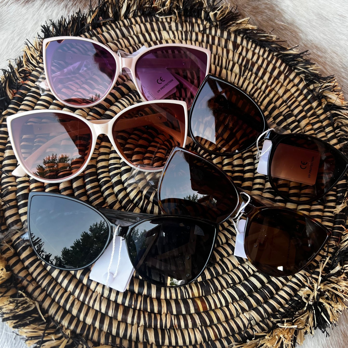 Womens Glitter Detail Sunglasses